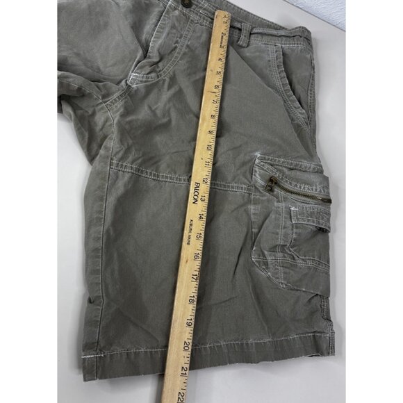 Kuhl Cargo Shorts Men 36 X 12 Brown Patina Dye Cotton Nylon Hiking Gorpcore EUC - Picture 3 of 9
